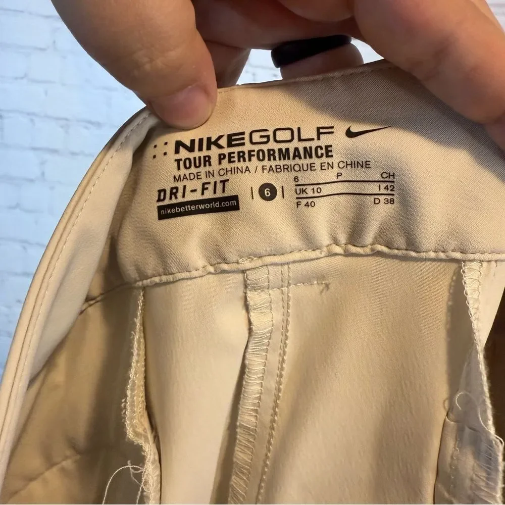 Nike Tour Performance Cream Chinos size 6